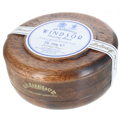 D.R. Harris Windsor Shaving Soap in Mahagony Bowl  Мыло для бритья Windsor в миске из красного дерева