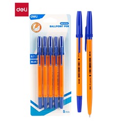 Ручка шариковая синяя 0,7мм 3шт P1-Vintage, пулевидный узел, корпус оранжевый шестигранный