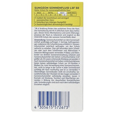 Sunozon classic Sonnenfluid Солнцезащитный крем-флюид, 50 мл