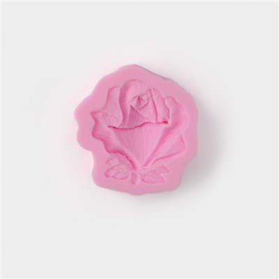Силиконовый молд Доляна «Дикая роза», 5,5×5×1,5 см, цвет розовый