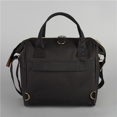 Сумка-рюкзак на колёсах, отдел на молнии, наружный карман, с сумкой-рюкзаком, цвет чёрный