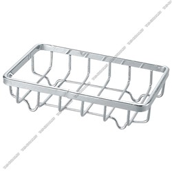 Мыльница на ножк,прям (L12х7см) хром сталь (72)