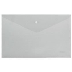 Папка-конверт на кнопке А4 180мкм прозрачная
