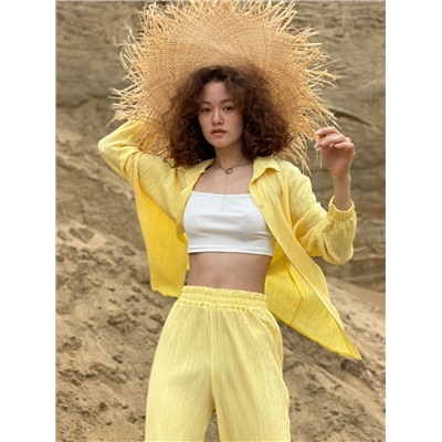 6819 Костюм в пижамном стиле с кюлотами Sunny Yellow