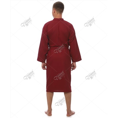 Мужской красный(бордо) вафельный халат