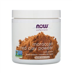 Now Foods, Решения, марокканская красная глина в порошке, 170 г