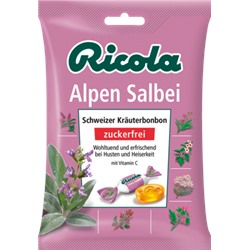 Ricola  Bonbon, Alpen-Salbei, zuckerfrei Рикола Конфеты с Шалфеем и Витамином С без сахара, 75 г