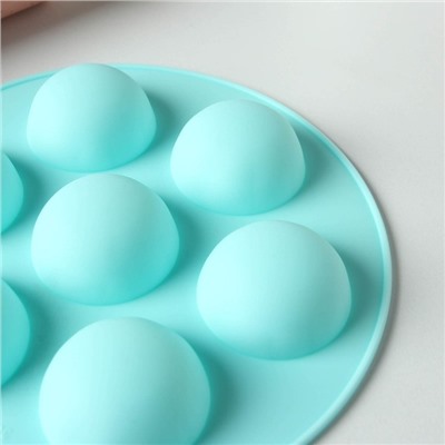 Форма силиконовая для муссовых десертов и выпечки KONFINETTA «Спортивные мячи», d=15,5 см, цвет бирюзовый