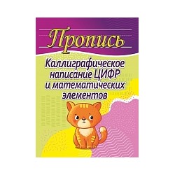 Пушков. Пропись. Каллиграфическое написание цифр и математических элементов. 6+.