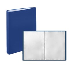 Папка 30 файлов А4 500мкм синяя, индивидуальный штрихкод