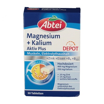 Abtei (Абтай) Magnesium 400 + Kalium 30 шт