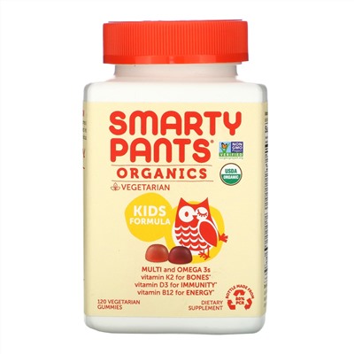 SmartyPants, Organics, Kids Formula, Cherry and Mixed Berry, 120 Vegetarian Gummies