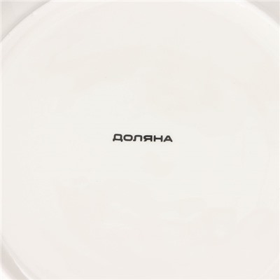 Тарелка фарфоровая обеденная Доляна «Дракоша», d=25,5 см, цвет белый