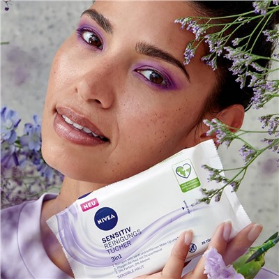 Nivea Sensitiv Reinigungstucher 3in1  Чувствительные чистящие салфетки 3в1