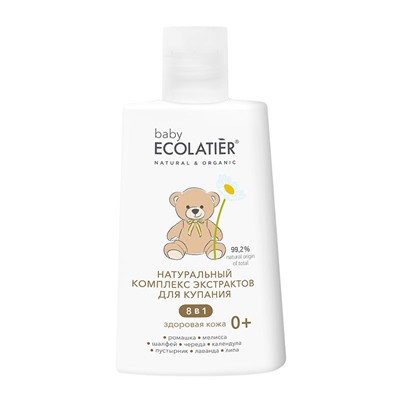 Натуральный комплексный экстракт 8 в 1 Здоровая кожа для купания 0+ Ecolatier baby 250 мл