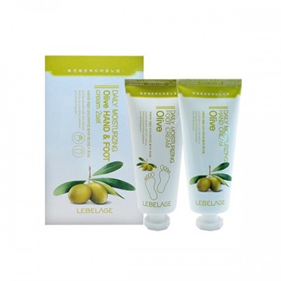 Набор кремов для рук и ног с оливой Lebelage Daily Moisturizing Olive Hand Cream & Foot Cream