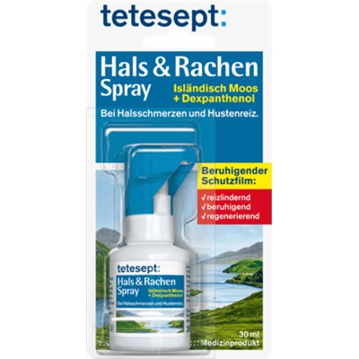 tetesept Hals & Rachen Spray mit Islandisch Moos, 30 мл