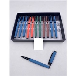 Ручка-роллер синяя COLORIO металлический корпус софт-тач