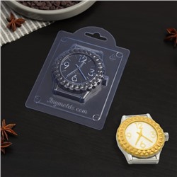 Форма для шоколада и конфет пластиковая «Часы женские», 8,3×7,9×1,3 см, цвет прозрачный