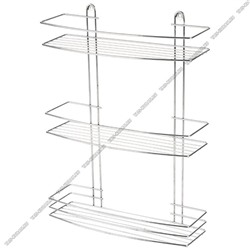 Полка настен 3-х ярус. (35х13 h47см) хром,крепл.п/