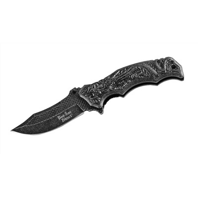 Дизайнерский нож Dark Side Blades Spring Assisted DS-A058 Black (США) (Шикарный американский нож Limited Edition. Полный эксклюзив в нашем магазине!) №1100 *