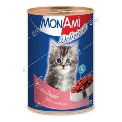 МонАми корм для котят Говядина 350г консервы (20) 201002122