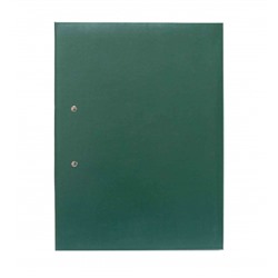 Папка адресная А4 (пухлая) бумвинил, корешок 20 мм жёсткий, с прижимом для бумаг, зелёная
