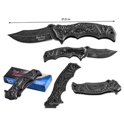 Дизайнерский нож Dark Side Blades Spring Assisted DS-A058 Black (США) (Шикарный американский нож Limited Edition. Полный эксклюзив в нашем магазине!) №1100 *