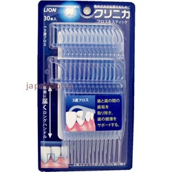 Lion Clinica Зубочистки с зубной нитью для чистки межзубного пространства 30шт.(4903301042860)