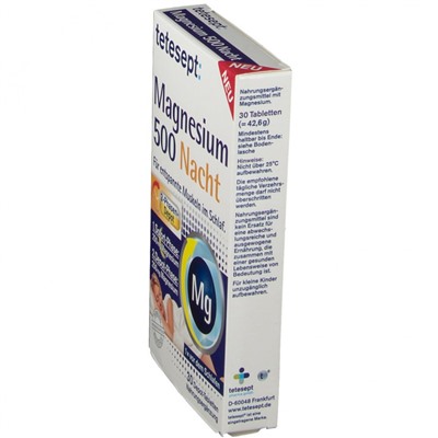 tetesept (тетесепт) Magnesium 500 Nacht 30 шт