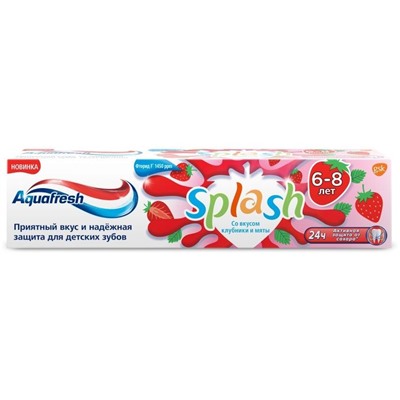 Aquafresh зубная паста 50мл Splash (клубника и мята) (9847)