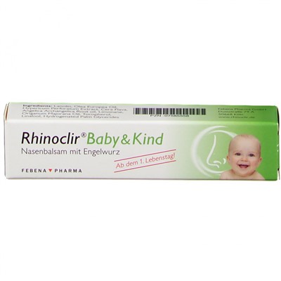 Rhinoclir (Риноклир) Baby & Kind Nasenbalsam mit Engelwurz Назальный бальзам для облегчения носового дыхания, для детей с рождения, 10 г