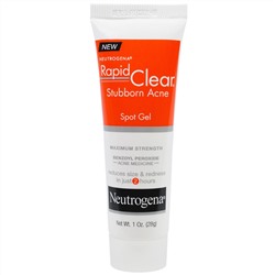 Neutrogena, Rapid Clear, гель от прыщей, максимальная сила, 28 г (1 унция)