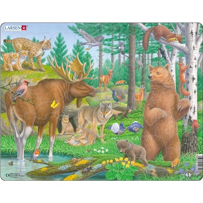 Пазл Larsen «Лесные животные», 29 эл. FH36