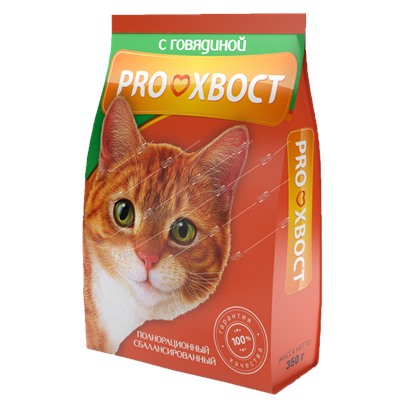 ПроХвост корм для кошек говядина 350г (18) 03РН154