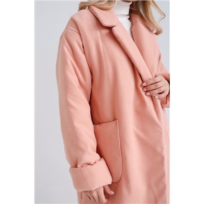 8091 Пальто-одеяло Premium Аlpolux пудровое