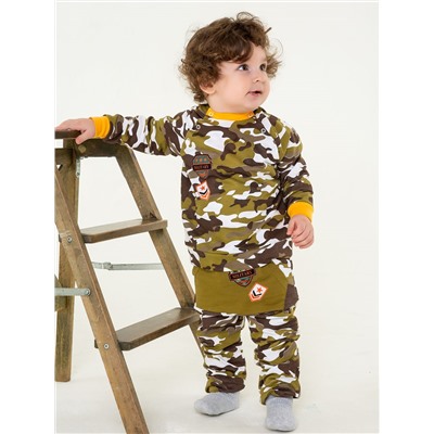 Штанишки с карманами милитари "Милый герой" для новорождённого (5130241)