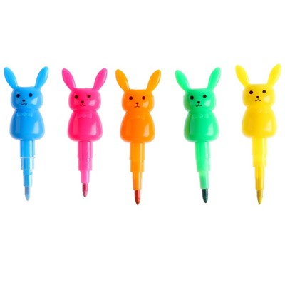 Восковой карандаш «Заяц», набор 5 цветов
