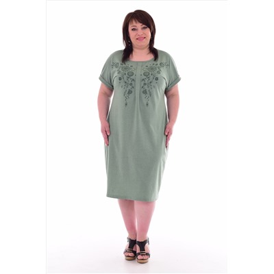 Платье женское 4-67б (зелёный)