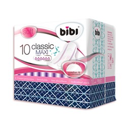 Прокладки "BIBI" Classic Maxi Soft, 6 капель, 10 шт