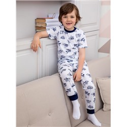 Пижама (футболка, брюки) с техникой "SLEEPY CHILD" для мальчика (2830620)
