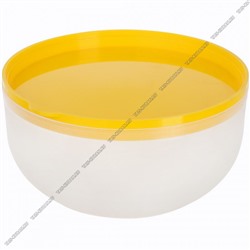 Контейнер кругл, 0,8л желт.крыш. (d14 h7см) (94)