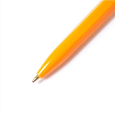 Ручка шариковая синяя 1,0мм оранжевый корпус (аналог Corvina) 5шт