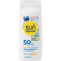 SUNDANCE Sonnenmilch, MED ultra sensitiv, LSF 50+ Солнцезащитный бальзам для сверхчувствительной кожи, высокая степень защиты SPF 50+, 200мл