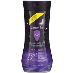 Summer's Eve, Lavender Night-Time Cleansing Wash, Sensitive Skin, 12 fl oz (354 ml)