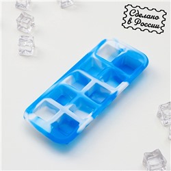 Форма для льда и кондитерских изделий «Мини-кубики», размер формы 17×7 см, размер ячейки 2,3×2,3 см, цвет синий