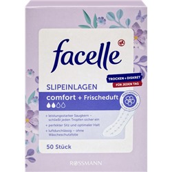 facelle Slipeinlagen comfort + Frischeduft 50 Stück, фаселль Ежедневные прокладки нормал с ароматом 50 шт.