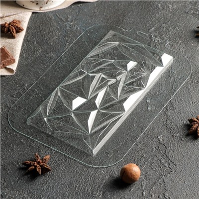 Форма для шоколада и конфет пластиковая «Плитка Эль-Гиза», 17×8,5×1 см, цвет прозрачный