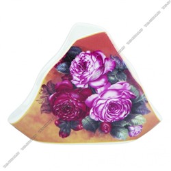 Салфетница 13,5х6х10см "Пурпурные розы" (ф.треугол