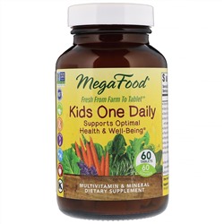 MegaFood, Kids One Daily, витамины для детей, 60 таблеток